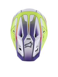 Mx Helma Alpinestars S-M7 Fuse Helmet White Yellow Purple