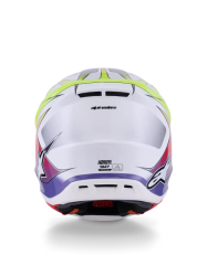 Mx Helma Alpinestars S-M7 Fuse Helmet White Yellow Purple