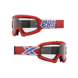 Dětské Mx Brýle Eks Brand Xgrom Red / White / Metallic Blue Clear Lens