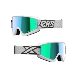 Mx Brýle Eks Brand Gox Flat-Out White / Black / Blue Mirror Lens