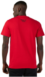 Pánské tričko FOX Racing Atlas SS Premium T-Shirt, flame red