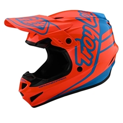 MX helma TroyLeeDesigns GP Helmet Silhouette Orange Cyan 