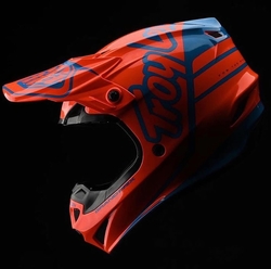 MX helma TroyLeeDesigns GP Helmet Silhouette Orange Cyan 