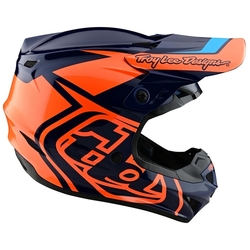 MX helma TroyLeeDesigns GP Helmet Overload Navy Orange 2022