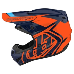 MX helma TroyLeeDesigns GP Helmet Overload Navy Orange 2022