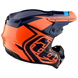 MX helma TroyLeeDesigns GP Helmet Overload Navy Orange 2022