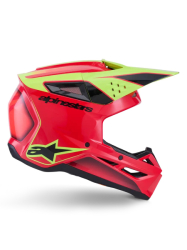 Mx Helma Alpinestars S-M3 Fray Helmet Red Yellow Fluo Black Glossy