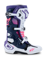 Mx Boty Alpinestars Tech 10 Boots White Violet Navy Blue Pink Flo 26