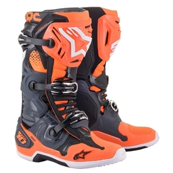 Mx Boty Alpinestars TECH 10 Cool Gray/Orange Flourescent