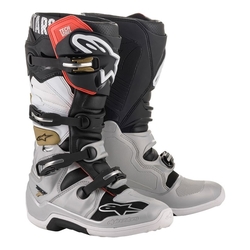 Mx Boty Alpinestars TECH 7 Boot Black Silver White Gold