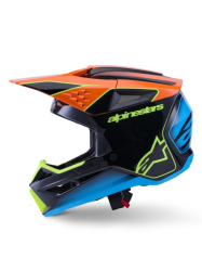Mx Helma Alpinestars S-M3 Fray Helmet Black/Orange/Yellow Fluo Gloss 26