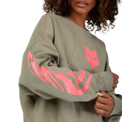 Dámská mikina Fox Womens Elevated Oversized Crew Sweatshirt Adobe