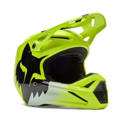 Dětská Mx Helma FOX Youth V1 Shield Helmet Fluorescent Yellow 26