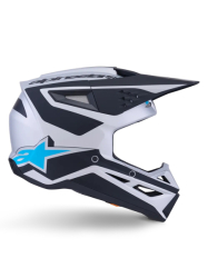 Mx Helma Alpinestars SM3 Heat Helmet Black Blue Silver 26