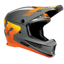 Mx Helma Thor Sector 2 Carve Helmet Charcoal / Orange