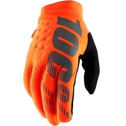 Mx Rukavice 100% Brisker Glove Fluo Orange Black