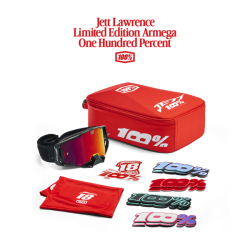 Mx Brýle + kufr 100% ARMEGA Jett Special/HiPER® Mirror Red Lens