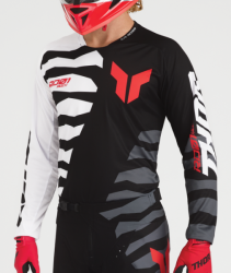 MX dres Thor Launchmode Shredder Black/White 2027