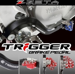 Brzdový pedál Zeta Trigger Brake Pedal Honda CRF250R / CRF450R Red