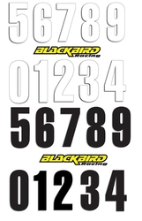 Čísla Blackbird 13x7 PVC 3ks