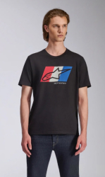 Pánské tričko Alpinestars Global CSF Tee - Short Sleeve Black/Red/White/Blue
