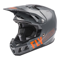 Mx Helma Fly Racing Formula CC Primary Helmet Matte Grey / Orange