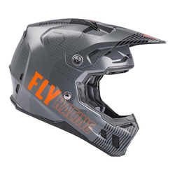 Mx Helma Fly Racing Formula CC Primary Helmet Matte Grey / Orange