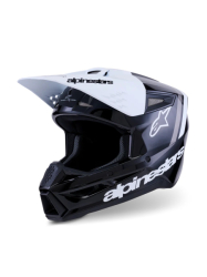 Mx Helma Alpinestars SM3 Radium Helmet Black White Gray Glossy 26