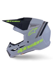 Mx Helma Alpinestars SM3 Radium Helmet Gray Black Yellow Fl Matt 26