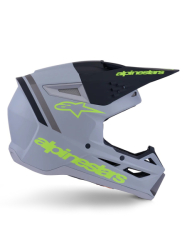 Mx Helma Alpinestars SM3 Radium Helmet Gray Black Yellow Fl Matt 26