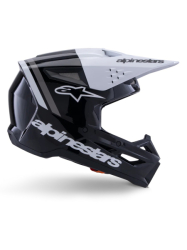 Mx Helma Alpinestars SM3 Radium Helmet Black White Gray Glossy 26