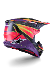 Mx Helma Alpinestars Supertech M10 Era Helmet ECE Pink / Violet / Yellow Fluo Glossy 26