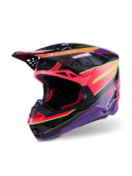 Mx Helma Alpinestars Supertech M10 Era Helmet ECE Pink / Violet / Yellow Fluo Glossy 26