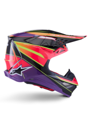 Mx Helma Alpinestars Supertech M10 Era Helmet ECE Pink / Violet / Yellow Fluo Glossy 26