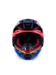 Mx Helma Alpinestars Supertech M10 Era Helmet ECE Blue Red Yellow Fluo Glossy 26