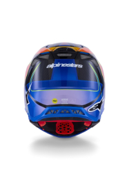 Mx Helma Alpinestars Supertech M10 Era Helmet ECE Blue Red Yellow Fluo Glossy 26