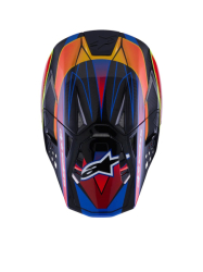 Mx Helma Alpinestars Supertech M10 Era Helmet ECE Blue Red Yellow Fluo Glossy 26