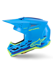 Mx Helma Alpinestars SM3 Force OCD Helmet Cyan Glossy 26