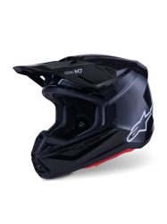 Mx Helma Alpinestars S-M7 Solid Helmet ECE06 Black Glossy 26