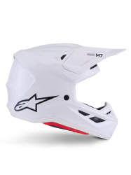 Mx Helma Alpinestars S-M7 Solid Helmet ECE06 White Glossy 26