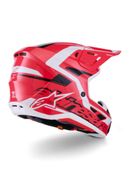 Mx Helma Alpinestars S-M7 Deed Helmet ECE06 Red Black White Glossy 26