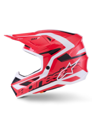 Mx Helma Alpinestars S-M7 Deed Helmet ECE06 Red Black White Glossy 26