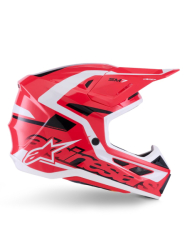 Mx Helma Alpinestars S-M7 Deed Helmet ECE06 Red Black White Glossy 26