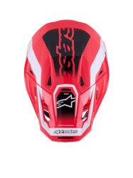 Mx Helma Alpinestars S-M7 Deed Helmet ECE06 Red Black White Glossy 26