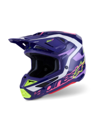 Mx Helma Alpinestars S-M7 Deed Helmet ECE06 Purple Pink Glossy 26