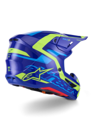 Mx Helma Alpinestars S-M7 Deed Helmet ECE06 Blue Yellow Fluo Glossy 26