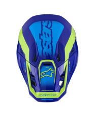 Mx Helma Alpinestars S-M7 Deed Helmet ECE06 Blue Yellow Fluo Glossy 26