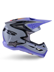Mx Helma Alpinestars SM3 Jettson Helmet Gray Purple Black Glossy 26