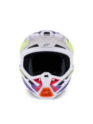 Mx Helma Alpinestars S-M7 Fuse Helmet White Yellow Purple