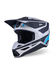 Mx Helma Alpinestars SM3 Heat Helmet Black Blue Silver 26